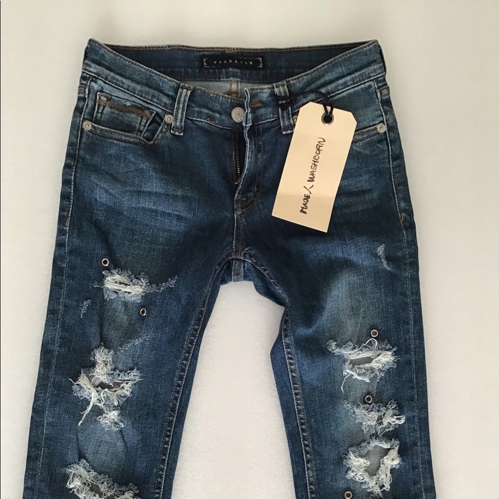 Washborn grommet skinny jeans (new)